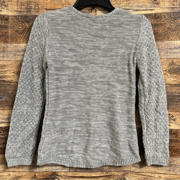 Croft & Barrow | Petite Gray Cable Knit Sweater (size PXS) - Picture 3 of 4